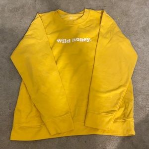 Mustard relaxed fit wild honey sweatshirt